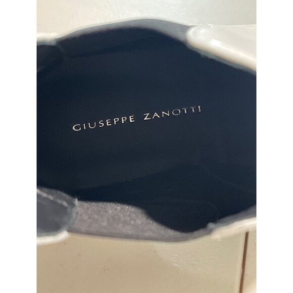 Giuseppe Zanotti Pigalle Ankle Boots Leather White NWT Size 37.5 US 7.5 - Picture 9 of 11